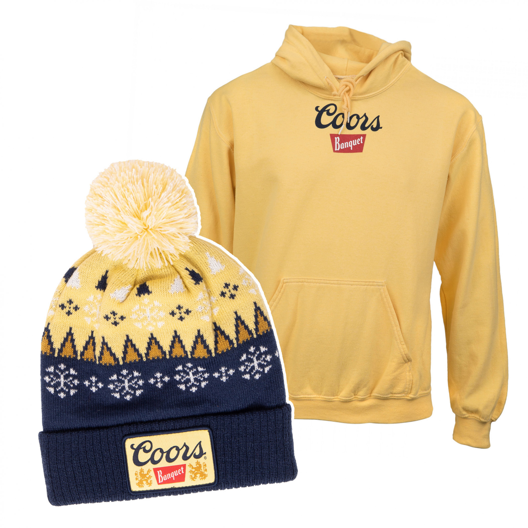 Coors Banquet Hoodie and Winter Hat Combo